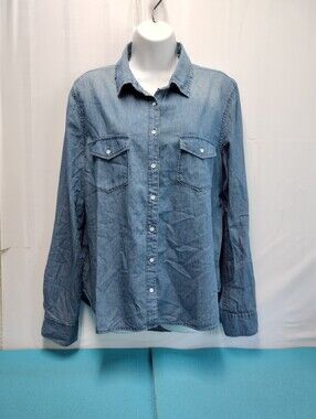 Prince & Fox Chambray Denim Button Down Shirt XL
